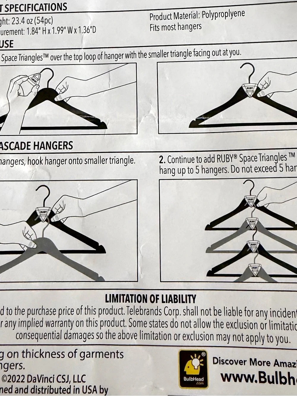 Ruby Space Triangles Closet Hanger Organizers - Black by